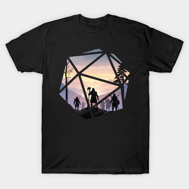 DnD D20 Landscape T-Shirt by Sunburst